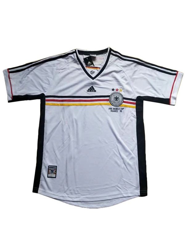 Germany home retro soccer jersey maillot match men's 1st sportwear football shirt 1998